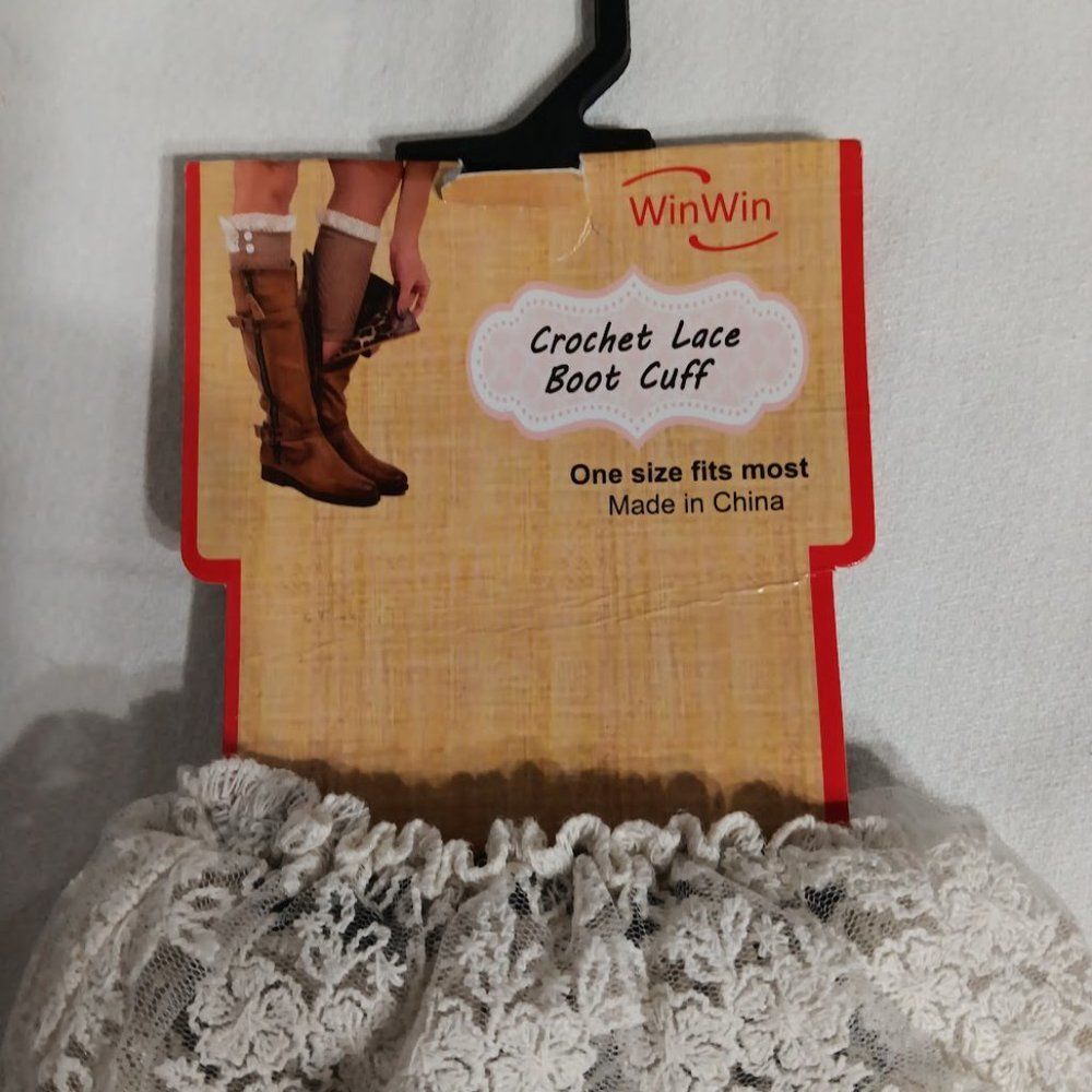Crochet lace Boot Cuff - Picture 2 of 5